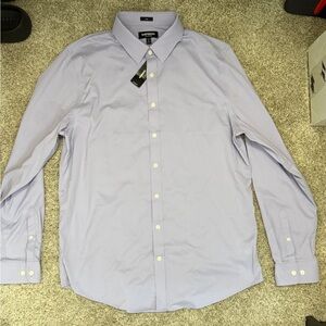 Express Men's Lavender slim Performance Dress Shirt Size L NWT
